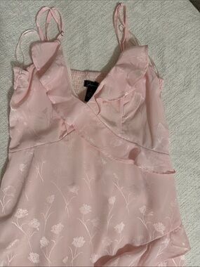 Delicate Pink Floral Ruffle Cami - Women Intimates & Sleepwear